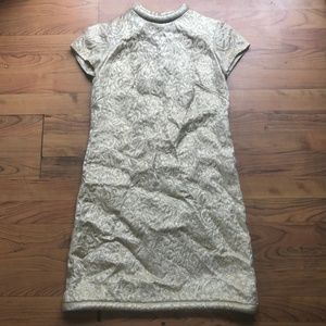 Stunning Vintage Gold Bow Party Cocktail Dress